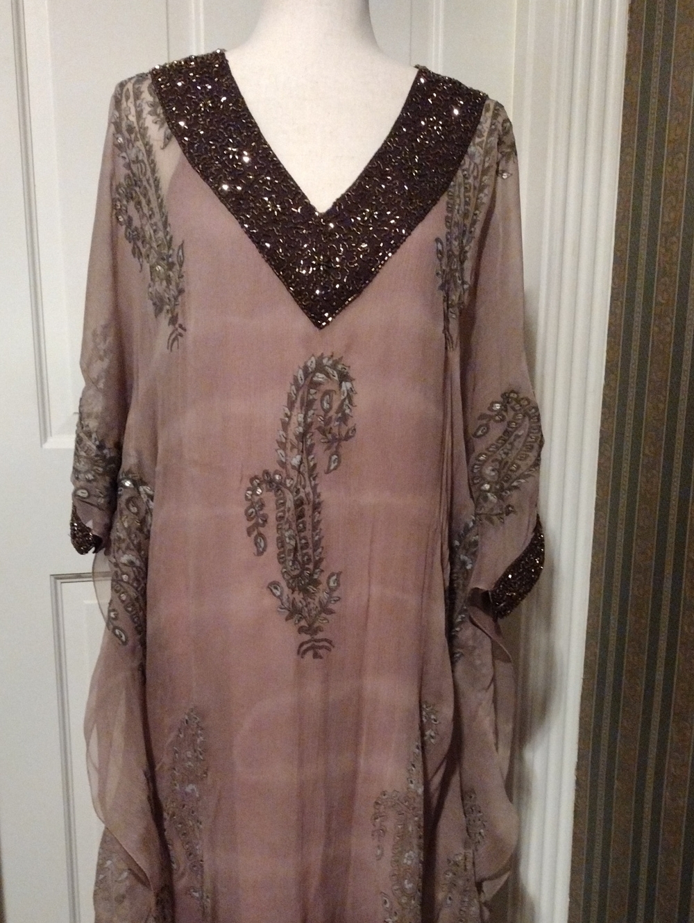 Soft Surroundings Sequin and Beaded Kaftan